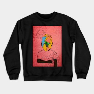 Unique MaleMask Digital Collectible with CrayonEye Color and BlueSkin on TeePublic Crewneck Sweatshirt